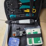 Portable network cable repair and crimping tool kit