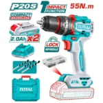 Total TIDLI20558 Compact Brushless Cordless Impact Drill 55Nm 20V - Image 3