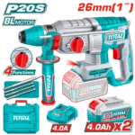 Total TRHLI262085 Cordless rotary hammer 26mm 20V - Image 3