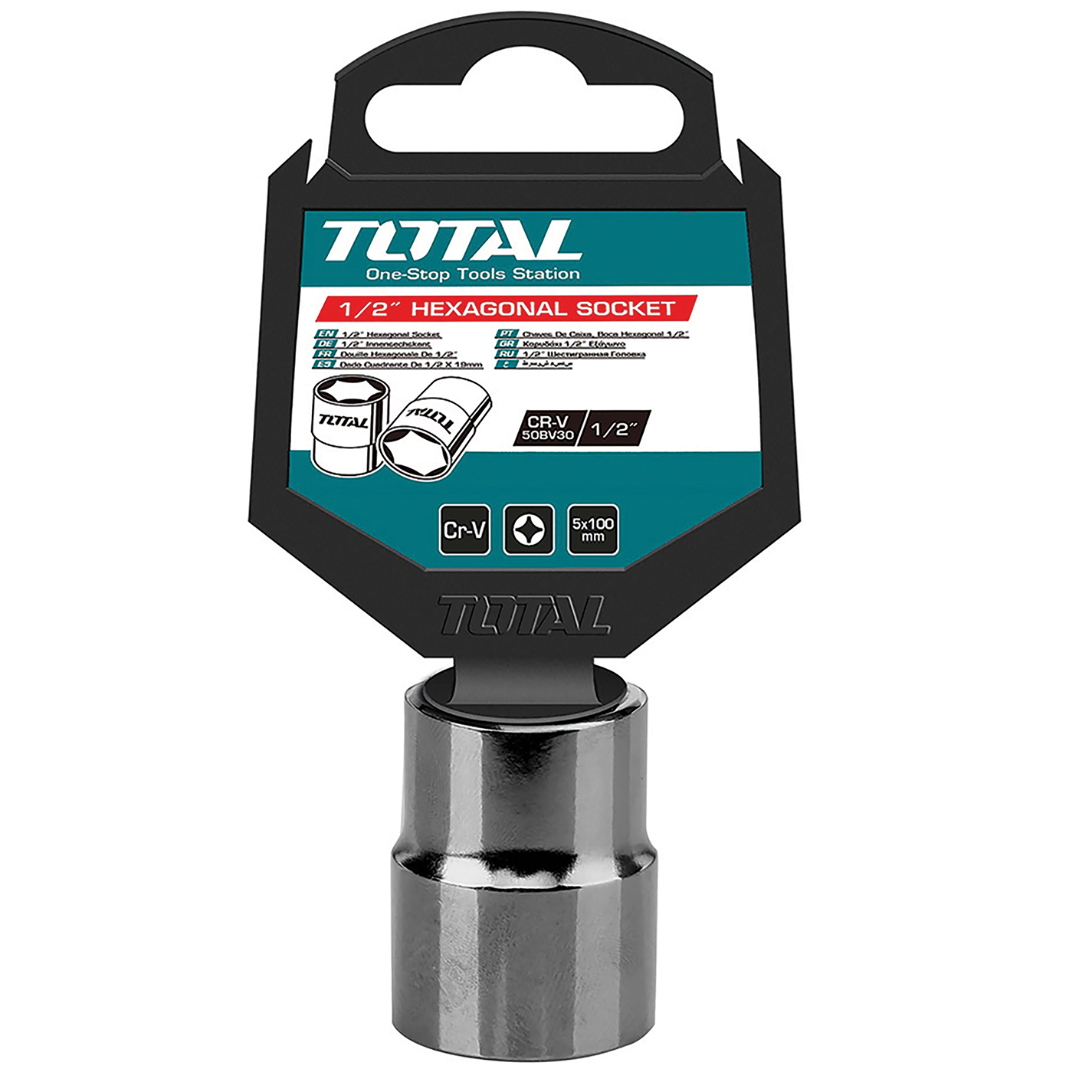09feb4fdc11f18375eb417de5df98d68 Total THTST12211 1/2" Hexagonal socket 21mm - Image 1