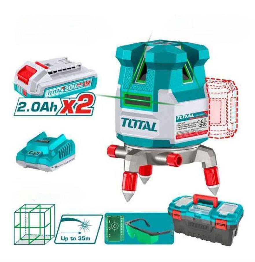 0cb19beb650e11c168557e61ca698f9c Total TLL3053085 Cordless multi-line laser 0~35m - Image 1