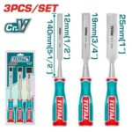 TOTAL THT41K0302 3-Piece Wood Chisel Set - Image 2