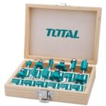 TOTAL TACSR1121 12-Piece Router Bits Set (8mm Shank)