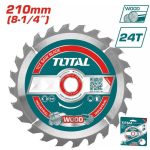 Total TAC231521 TCT saw blade 210mm(8-1/4") 24T - Image 2