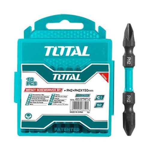 1 (8) Total TACIM16PH233 Impact Screwdriver bit PH2+PH2 65mm 10pcs/set - Image 1