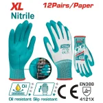 TOTAL TSP12162 Nitrile Coated Work Gloves (12 Pairs Pack, Size XL) - Image 3
