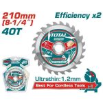 Total TAC2332103 TCT saw blade Size: 210mm(8-1/4") 40T - Image 3