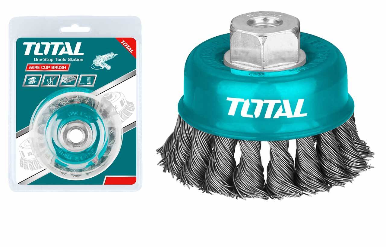 3870536539-1 Total TAC32031 Wire cup brush 75mm, 3" - Image 1