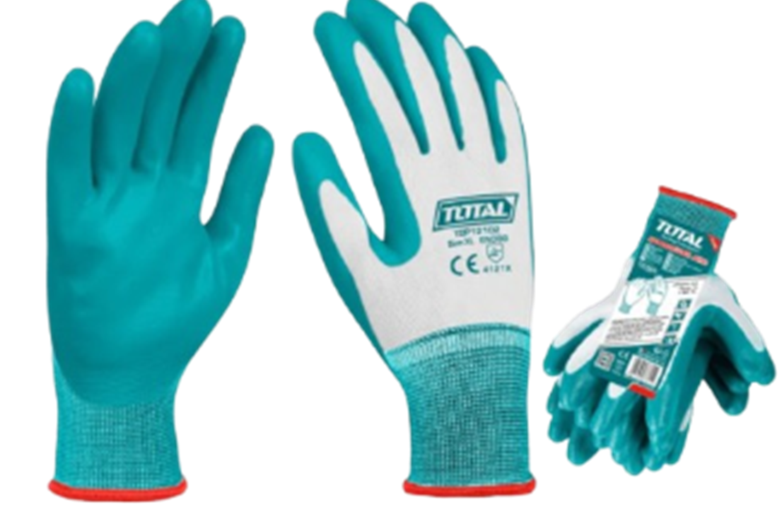 4bbcb6c41c4b29e7f70d19b4b9aad4bb TOTAL TSP12162 Nitrile Coated Work Gloves (12 Pairs Pack, Size XL) - Image 1