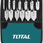 Total TACSD70131 13 Pcs flat wood drill bits set