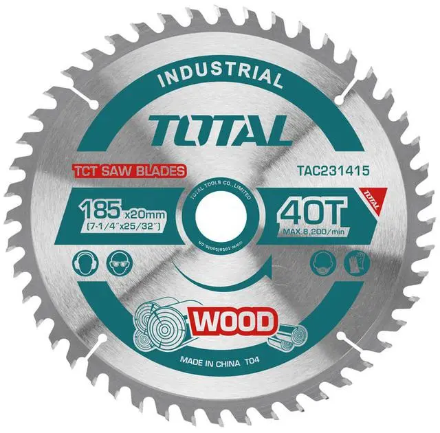 TAC231415 Total TAC231415 TCT saw blade 185mm(7-1/4") 40T - Image 1