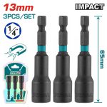 Total TAC271331 3 Pcs impact magnetic nut set 13mm - Image 3