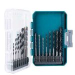 Total TACSDL11606 16 Pcs metal, multifunction drill, and wood drill bits set